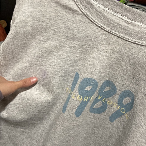 Taylor Swift Spotify Fans First 1989 Heather Gray Crewneck size M - Picture 8 of 8